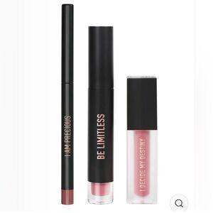RealHer Lip Kit - I Can & I Will - Liquid Lipstick, Gloss and Lip Liner Mauves